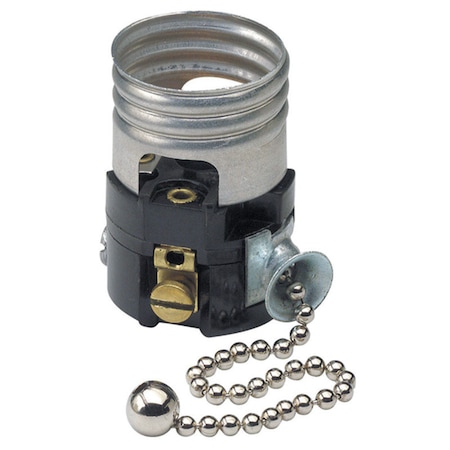 Leviton PULL CHAIN SCKT ALUM 1PK C21-19980-00M